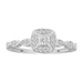 LADIES RING 0.15CT ROUND DIAMOND 14K WHITE GOLD