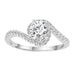 LADIES ENGAGEMENT RING SEMI MOUNT 0.33CT ROUND DIAMOND 14K WHITE GOLD (CENTER STONE 1.00CT ROUND DIAMOND)