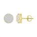 LADIES EARRINGS 0.50CT ROUND/BAGUETTE DIAMOND 10K YELLOW GOLD