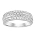 MEN'S BAND 1.00CT ROUND DIAMOND 10K WHITE GOLD