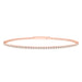 LADIES FLEXIBLE BANGLE 3.00CT ROUND DIAMOND 14K ROSE GOLD