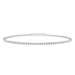 LADIES FLEXIBLE BANGLE 3.00CT ROUND DIAMOND 14K WHITE GOLD