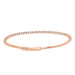 LADIES FULL FLEXIBLE BANGLE 2.00CT ROUND DIAMOND 14K ROSE GOLD