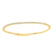 LADIES FULL FLEXIBLE BANGLE 2.00CT ROUND DIAMOND 14K YELLOW GOLD