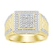 MEN'S RING 1.00CT ROUND DIAMOND 10K YELLOW GOLD