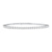 LADIES HALF FLEXIBLE BANGLE 1.00CT ROUND DIAMOND 14K WHITE GOLD