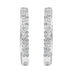 LADIES HOOP EARRINGS 2.00CT ROUND DIAMOND 14K WHITE GOLD