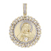 MEN'S CHARM PENDANT 0.15CT ROUND DIAMOND 10K YELLOW GOLD