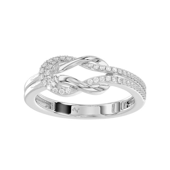 LADIES  RING 0.15CT ROUND DIAMOND 14K WHITE GOLD