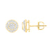 LADIES EARRING 0.20CT ROUND/BAGUETTE DIAMOND 10K YELLOW GOLD