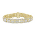 MEN'S  BRACELET 2.50CT ROUND DIAMOND 10K YELLOW GOLD