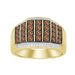 MEN'S RING 1.00CT ROUND DARK BROWN DIAMOND 10K YELLOW GOLD