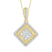 LADIES  PENDANT WITH CHAIN 0.25CT ROUND DIAMOND 10K YELLOW GOLD