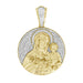 MEN'S CHARM PENDANT 0.25CT ROUND DIAMOND 10K YELLOW GOLD