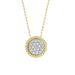 LADIES  PENDANT WITH CHAIN 0.25CT ROUND DIAMOND 14K YELLOW GOLD