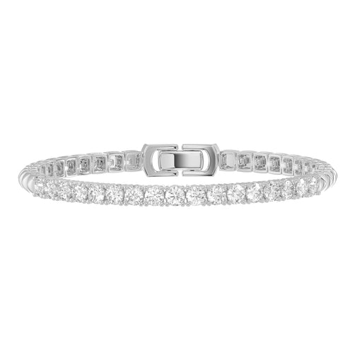 LADIES BRACELET 1.00CT ROUND DIAMOND 14K WHITE GOLD