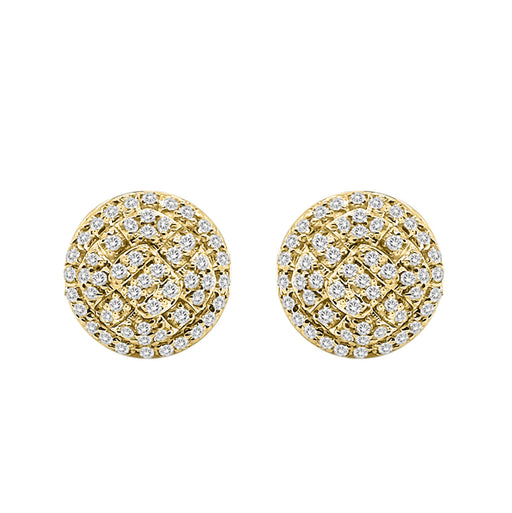 LADIES EARRINGS 0.25CT ROUND DIAMOND 10K YELLOW GOLD