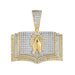 MEN'S CHARM PENDANT 0.85CT ROUND DIAMOND 10K YELLOW GOLD