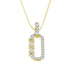 LADIES PENDANT WITH CHAIN 0.20CT ROUND DIAMOND 14K YELLOW GOLD