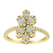 LADIES RING 0.50CT ROUND/BAGUETTE DIAMOND 14K YELLOW GOLD