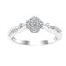 LADIES RING 0.15CT ROUND DIAMOND 14K WHITE GOLD