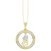 LADIES PENDANT WITH CHAIN 0.25CT ROUND DIAMOND 14K YELLOW GOLD