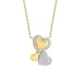 LADIES NECKLACE 0.16CT ROUND DIAMOND 14K YELLOW GOLD