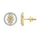 LADIES EARRING 0.25CT ROUND DIAMOND 10K YELLOW GOLD