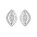 LADIES EARRING 0.32CT BAGUETTE/ROUND DIAMOND 14K WHITE GOLD