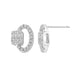 LADIES EARRING 0.50CT BAGUETTE/ROUND DIAMOND 14K WHITE GOLD