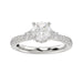 LADIES RING 1.00CT ROUND DIAMOND 14K WHITE GOLD