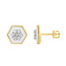 LADIES EARRINGS 0.33CT ROUND DIAMOND 14K YELLOW GOLD