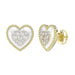 LADIES EARRINGS 0.33CT ROUND DIAMOND 14K YELLOW GOLD