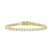 LADIES TENNIS BRACELET 3.25CT ROUND DIAMOND 14K YELLOW GOLD