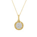 LADIES PENDANT WITH CHAIN 0.10CT ROUND DIAMOND 14K YELLOW GOLD