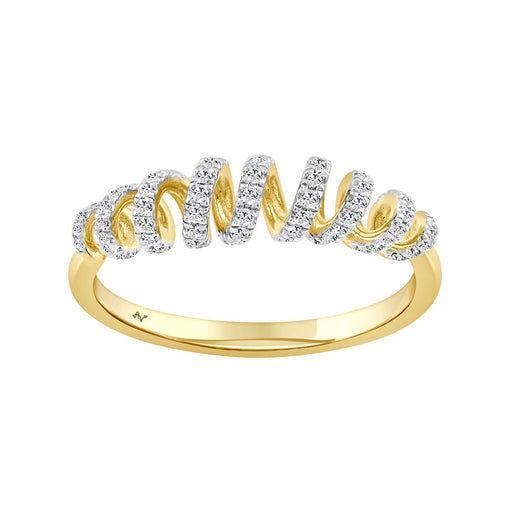 LADIES RING 0.25CT ROUND DIAMOND 10K YELLOW GOLD