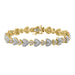 LADIES BRACELET 0.20CT ROUND DIAMOND 10K YELLOW GOLD