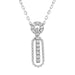 LADIES NECKLACE 0.10CT ROUND DIAMOND 14K WHITE GOLD