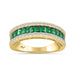 LADIES RING 2.88CT ROUND/BAGUETTE/EMERALD DIAMOND 14K YELLOW GOLD (CENTER STONE 2.40CT EMERALD DIAMOND)