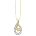 LADIES PENDANT WITH CHAIN 0.16CT ROUND DIAMOND 14K YELLOW GOLD