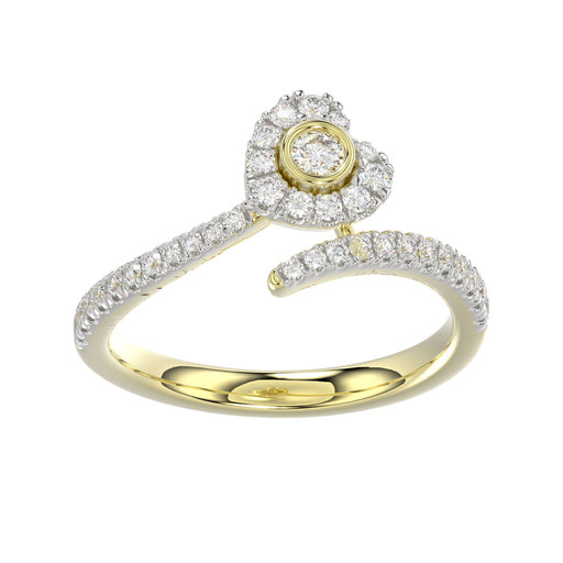 LADIES RING 0.33CT ROUND DIAMOND 14K YELLOW GOLD