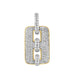 MEN'S CHARM PENDANT 0.50CT ROUND DIAMOND 10K YELLOW GOLD