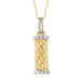 MEN'S CHARM PENDANT 0.50CT ROUND DIAMOND 10K YELLOW GOLD