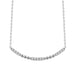 LADIES NECKLACE 0.16CT ROUND DIAMOND 10K WHITE GOLD