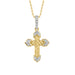 LADIES PENDANT WITH CHAIN 0.05CT ROUND DIAMOND 10K YELLOW GOLD