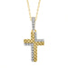 LADIES PENDANT WITH CHAIN 0.05CT ROUND DIAMOND 10K YELLOW GOLD