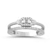 LADIES RING 0.25CT ROUND/BAGUETTE DIAMOND 14K WHITE GOLD