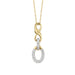 LADIES PENDANT WITH CHAIN 0.10CT ROUND DIAMOND 10K YELLOW GOLD