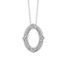 LADIES PENDANT WITH CHAIN 0.25CT ROUND DIAMOND 10K WHITE GOLD