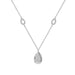 LADIES NECKLACE 0.25CT ROUND DIAMOND 10K WHITE GOLD